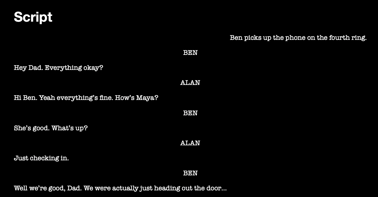 prologue writing sample